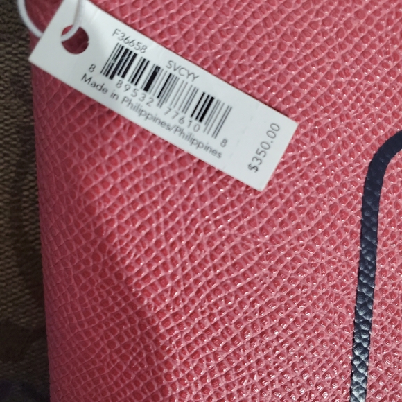 Coach Brown and Pink Signature Tote - Picture 3 of 11